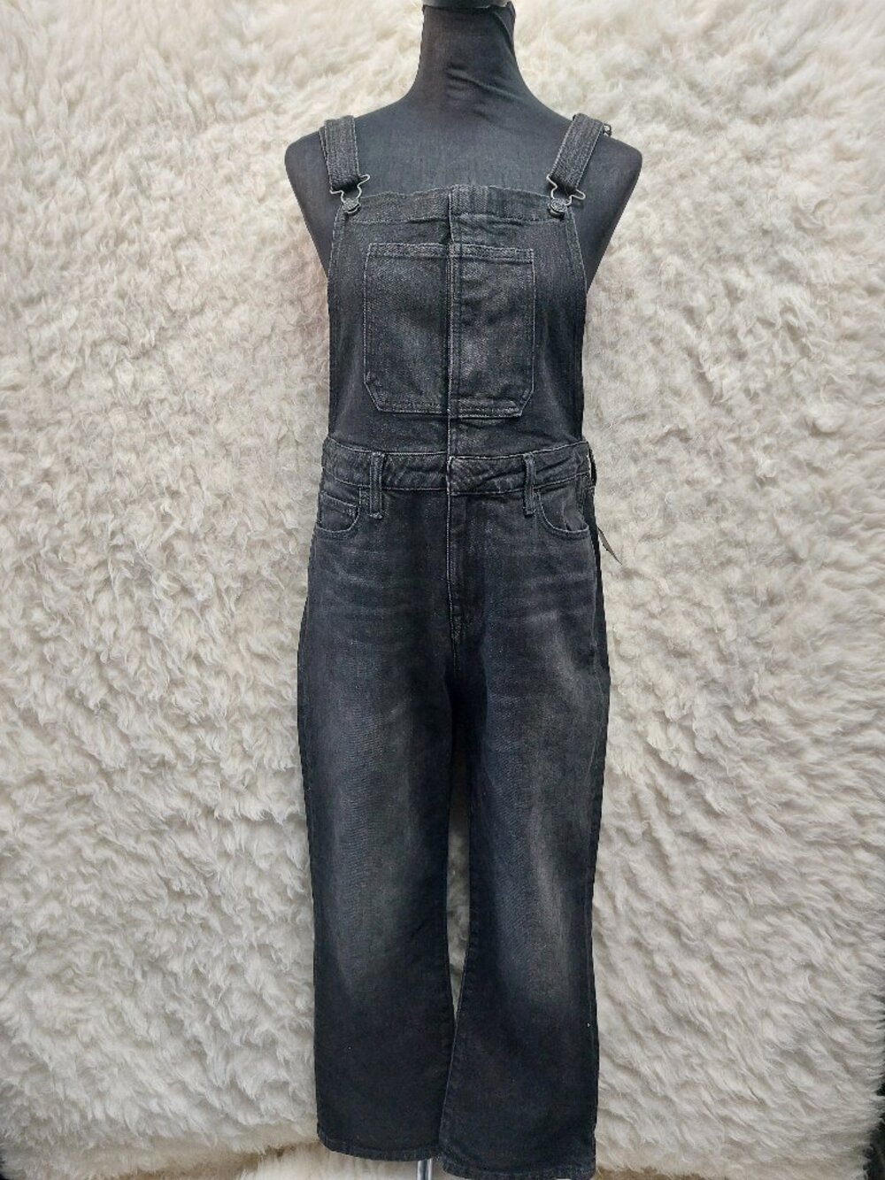 Lucky Brand Womens Black Wash Denim Front Pockets Bib Overalls 8/29